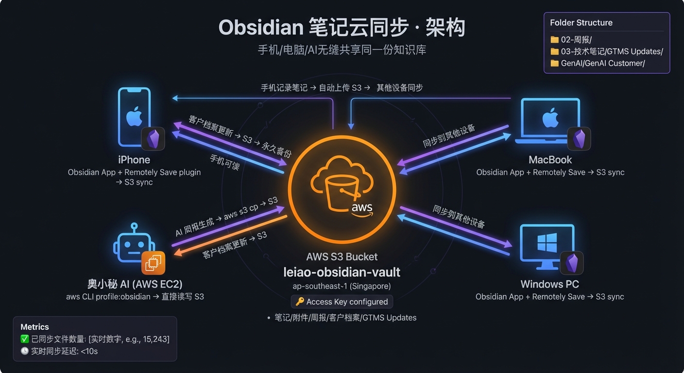 Obsidian 云同步架构图